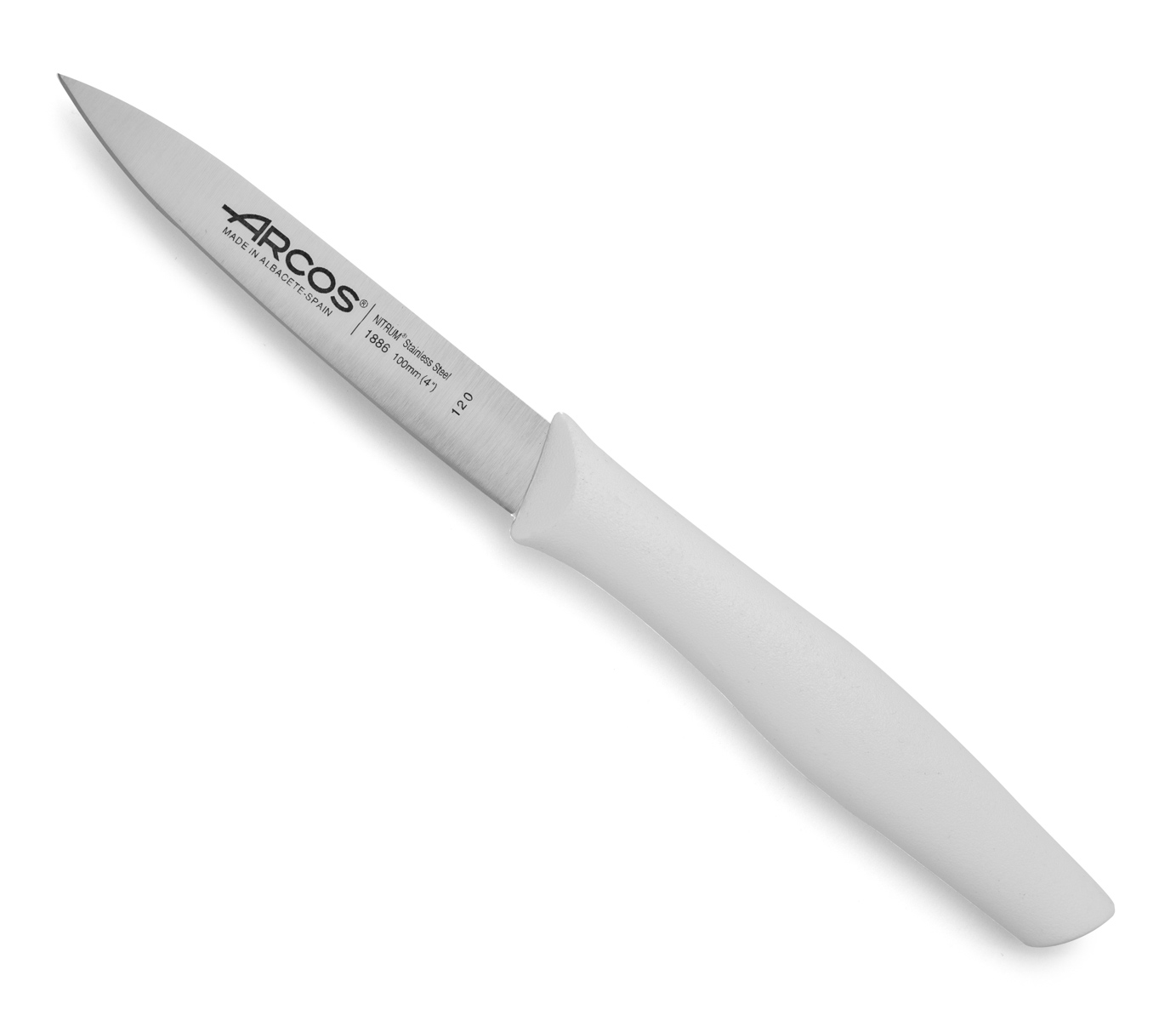 Arcos Weiß - Messer Mondador Nova 188624 Edelstahl Nitrum Und Mango Polypropylen, E Klinge Von 10 Cm In Displaybox