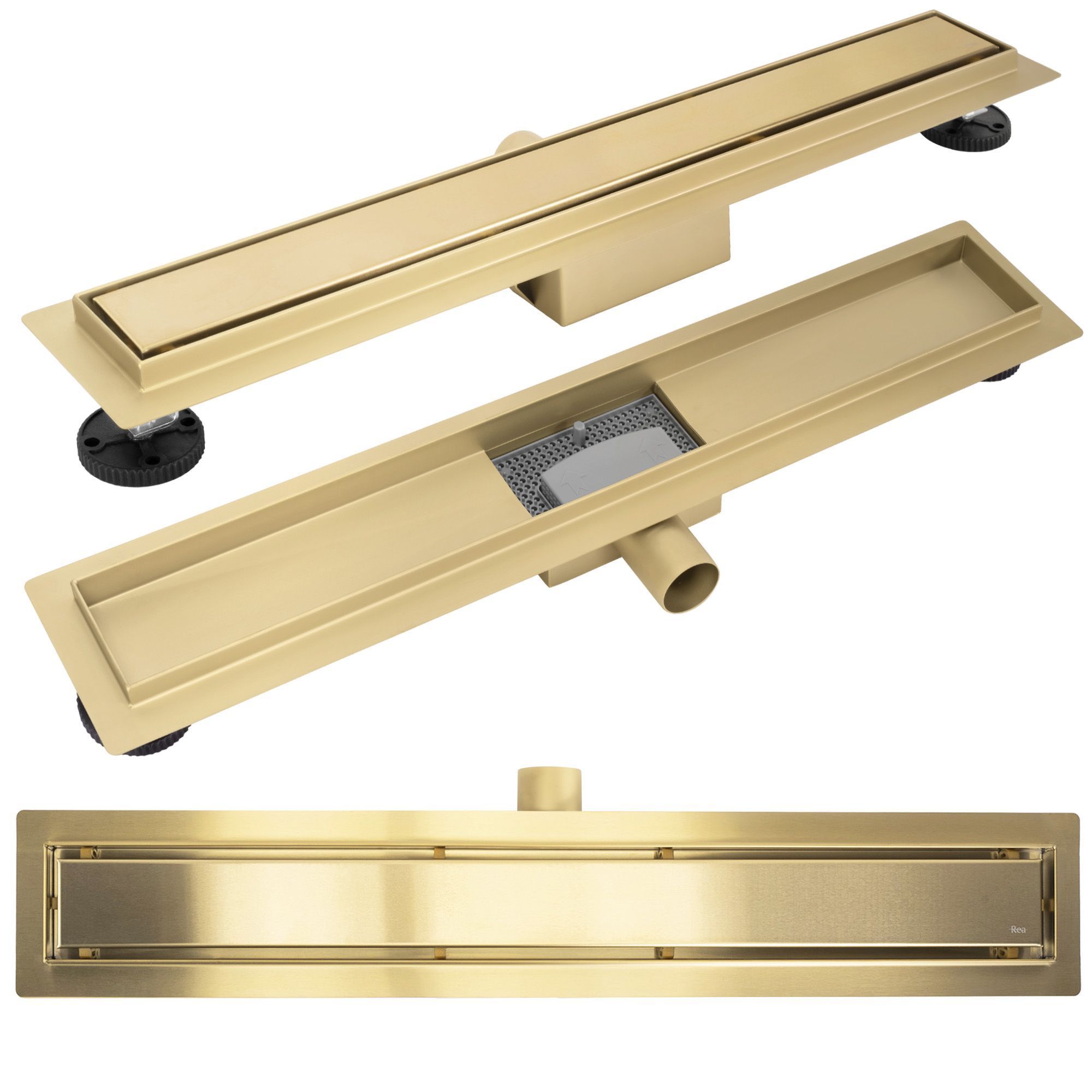 Linear Drainage Rea Neox 70 Brush Gold