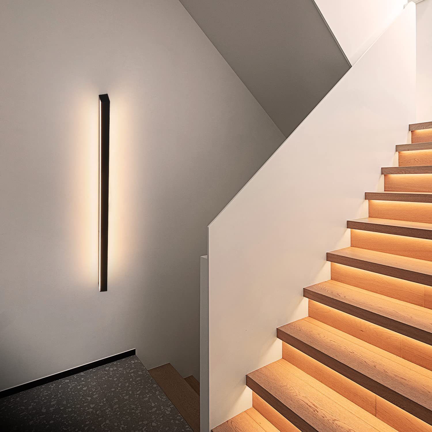 Applique Murale Led Intérieur - Moderne 100cm 34w Couloir Up Down Blanc