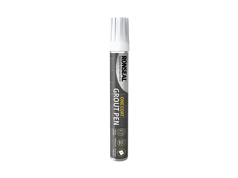 Ronseal 37326 One Coat Grout Pen Brilliant White 15ml Rsl5016