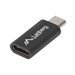 Lanberg Schwarz Usb Typ-C(F) Auf Micro-Usb-B(M) Adapter,