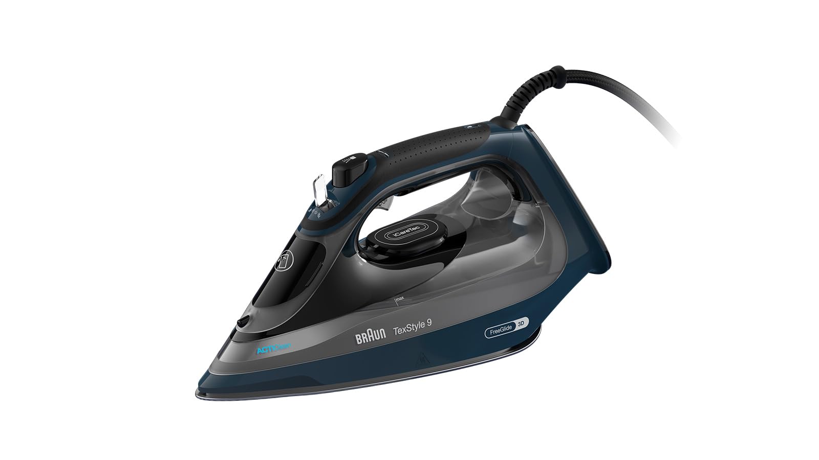 Braun TexStyle 9 0127409002 Bügeleisen Dampfbügeleisen EloxalPlus soleplate 3200 W Dunkelblau