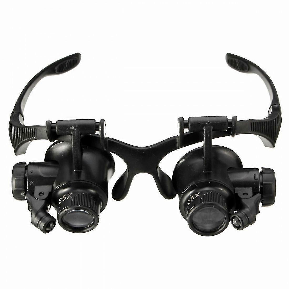 Loupe de précision à main avec lampe LED, 8 lentilles interchangeables 10x, 15x, 20x et 25x