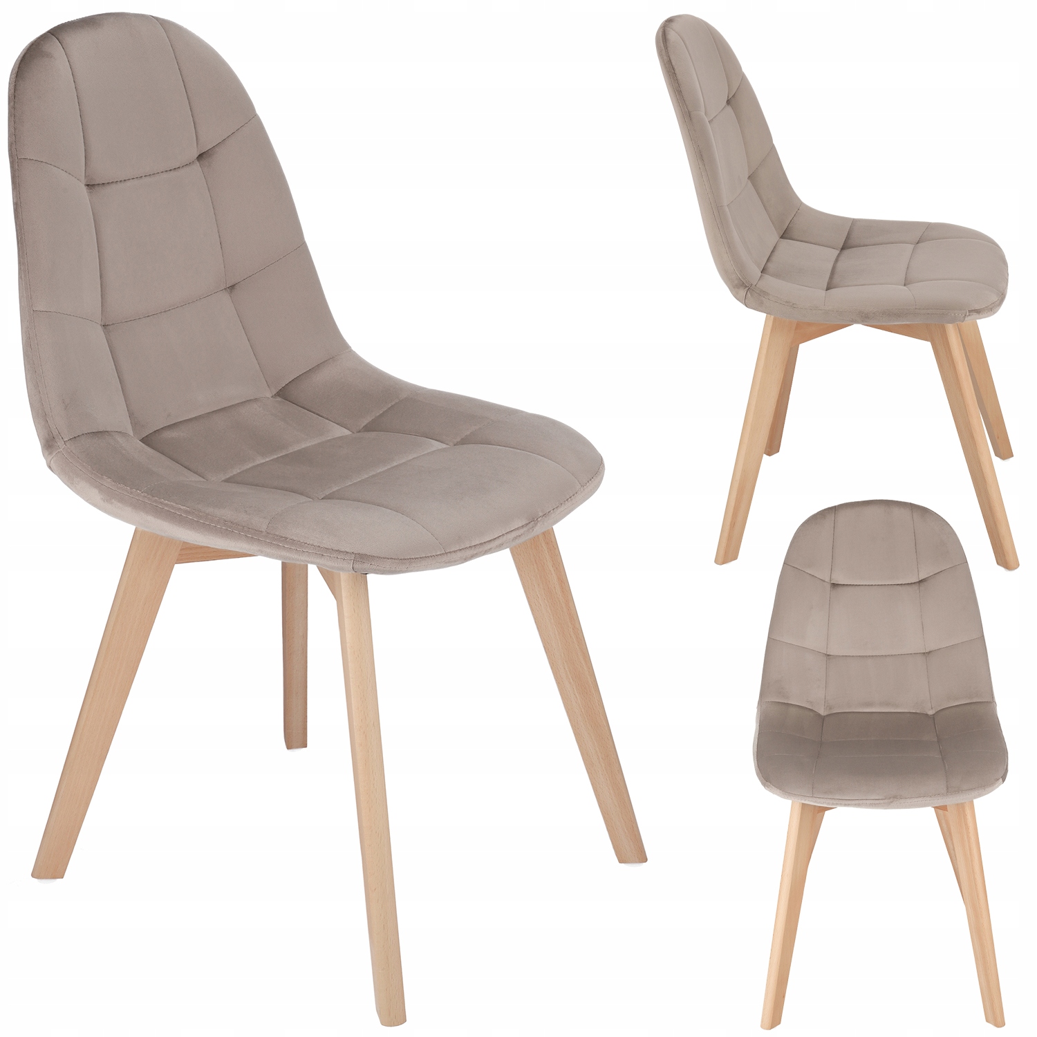 Chaise Colin Beige (jeu De Pieds + Vis) (nouveau Code)