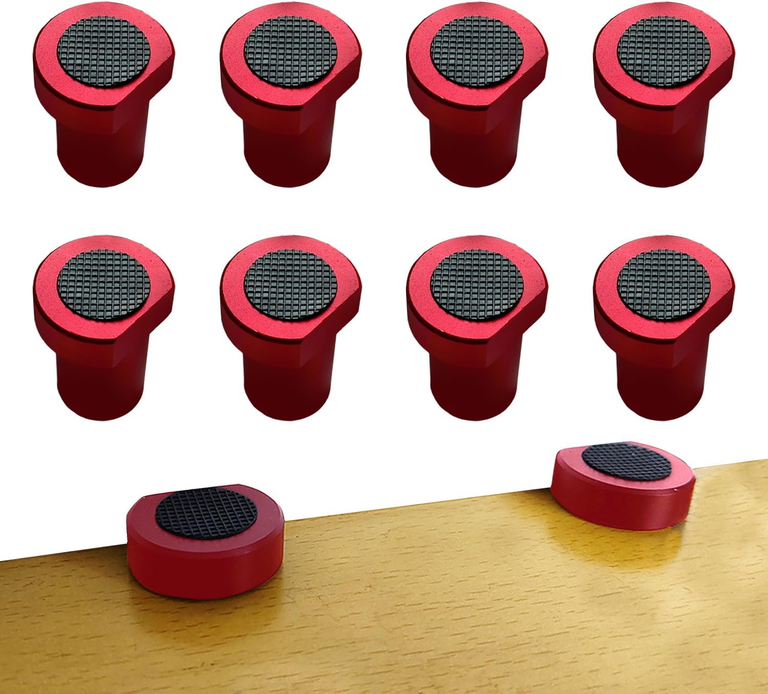 Pinces d'établi en alliage d'aluminium, trou 19/20 mm, rouge, lot de 8