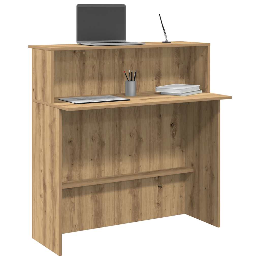 Vidaxl - Bureau Réception Chêne Artisanal 100x50x103,5cm Bois Ingénierie