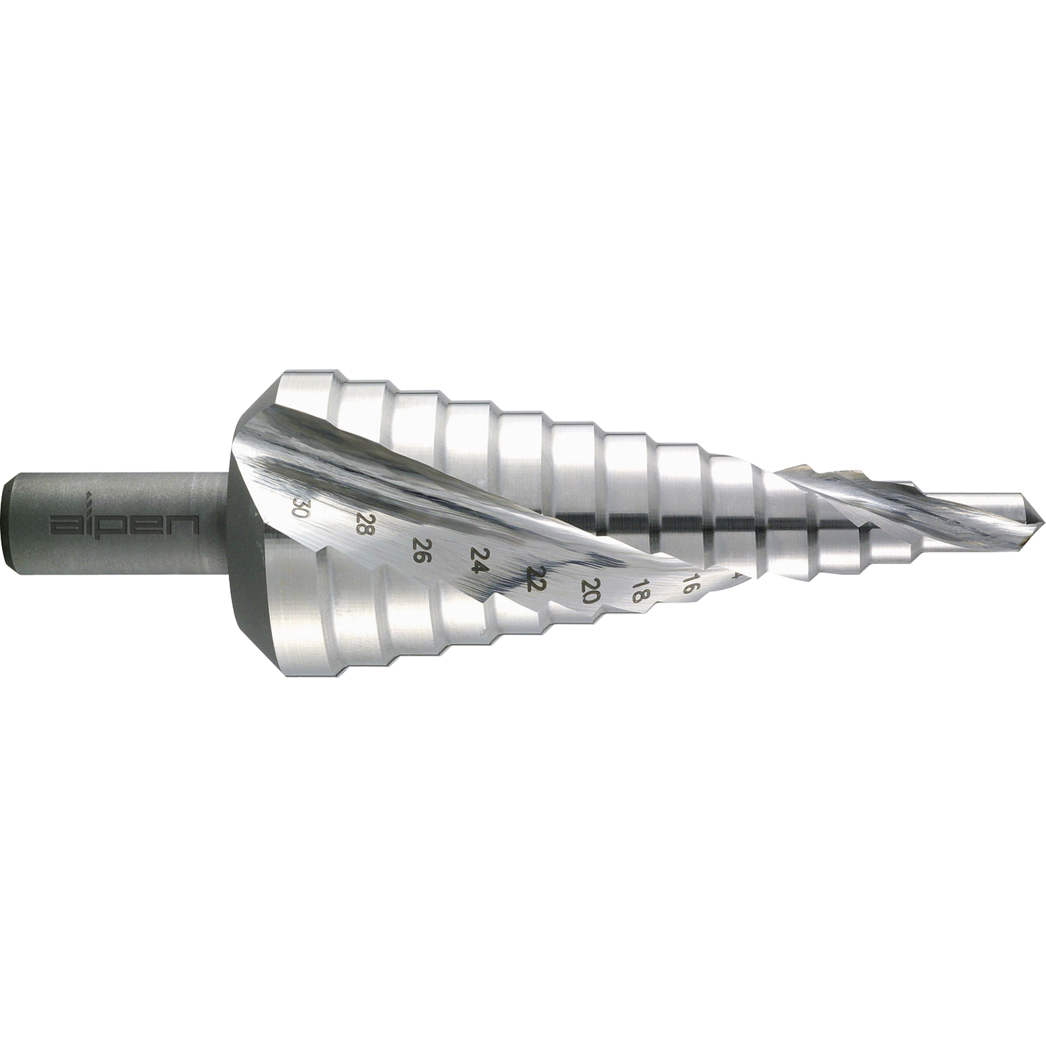 Alpen Stufenbohrer Gr.2 Hss 2 Schneiden Bohrer Ø 4.0-20.0 Mm