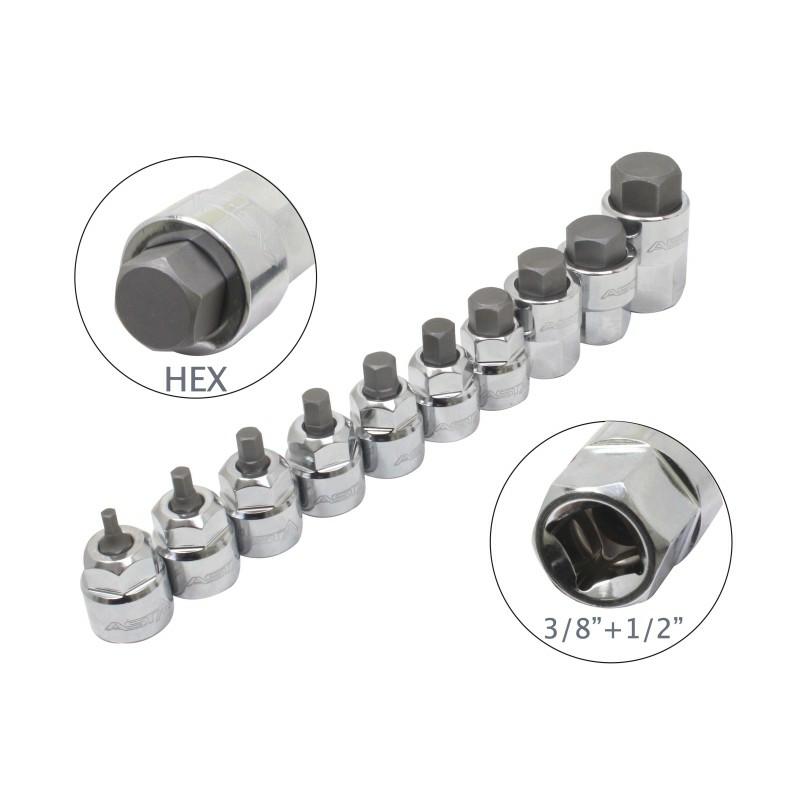 Asta Flachprofil-steckschlüssel - Sechskant 3 8" - 1/2" Auf Schiene