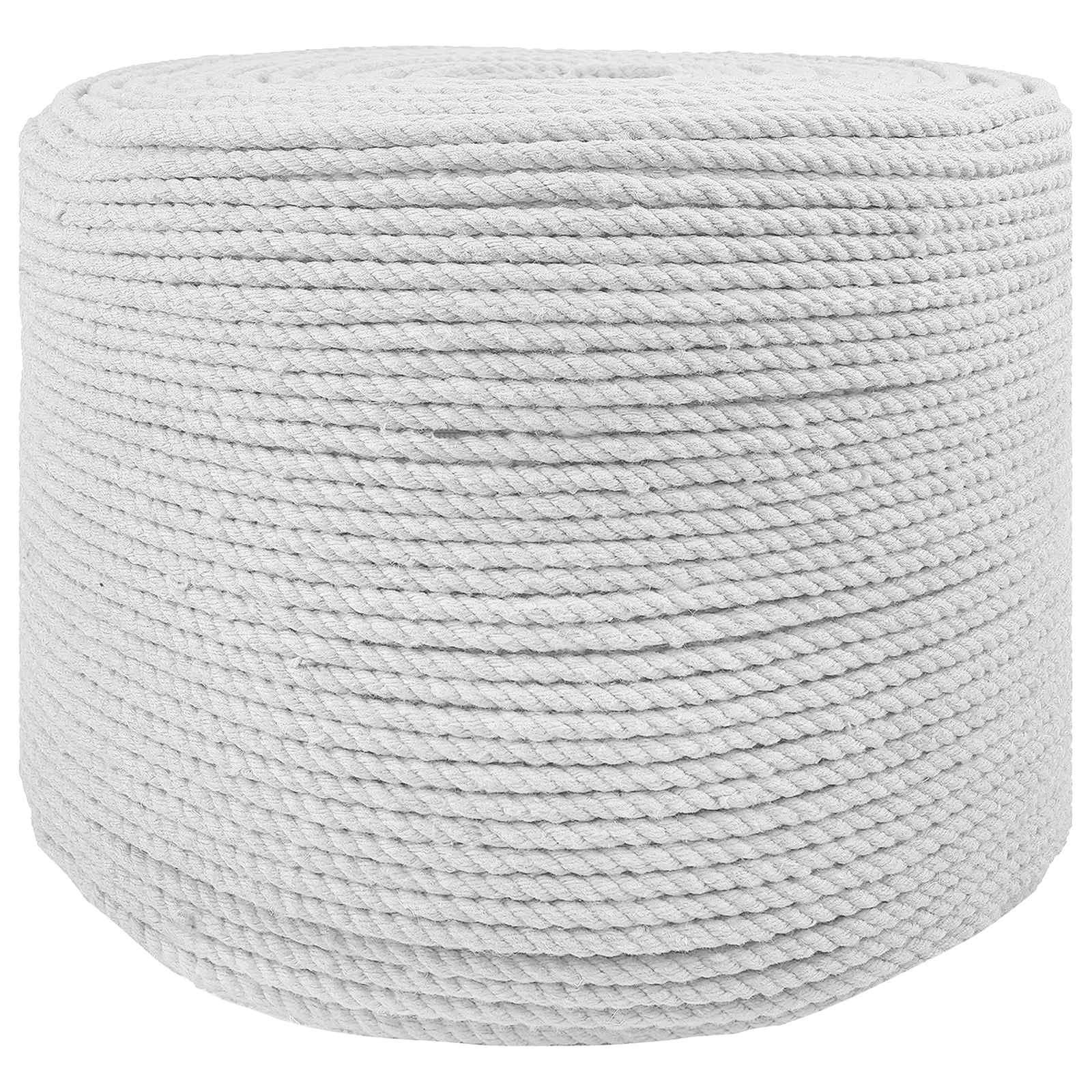 Vidaxl Weiß Cotton Rope 8 Mm 100 M White 100% Cotton