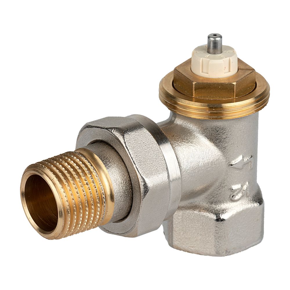 Resideo Beige (Honeywell) Thermostatventil Sx Ms Messing Vernickelt, Eck, 1/2" Dn15 V2000esx15