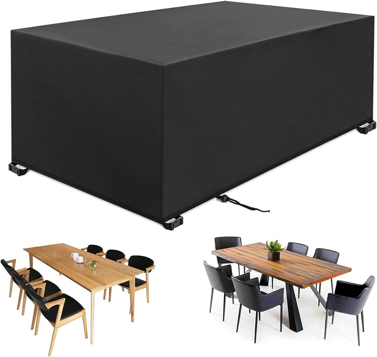 Housse Salon De Jardin 240x240x90cm Oxford Noir Housse Table De Jardin