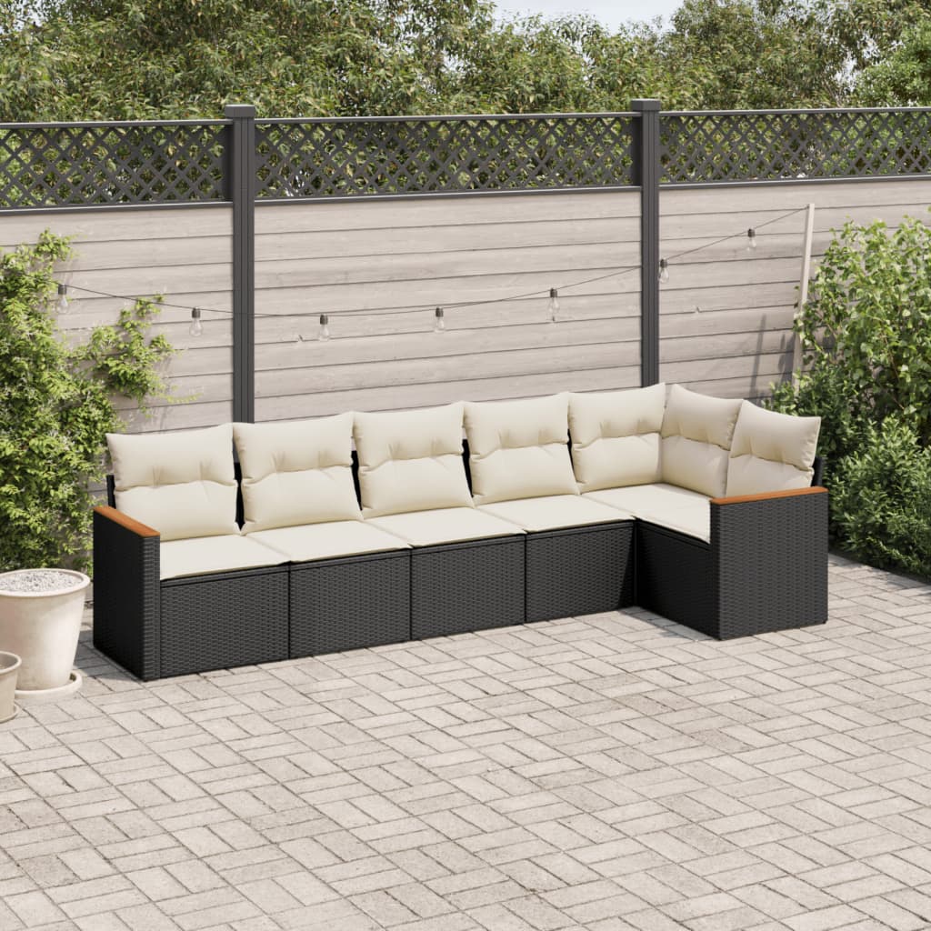 Vidaxl Beige/Schwarz Gartenlounge, Zamenor (Ohne Tisch) - Bild 3