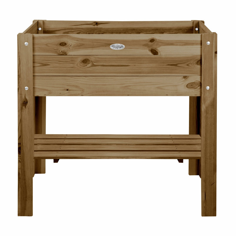 Esschert Design Braun Hochbeet Mit Ablage 80 Cm Breit 63 Liter Volumen - Fsc® Holz