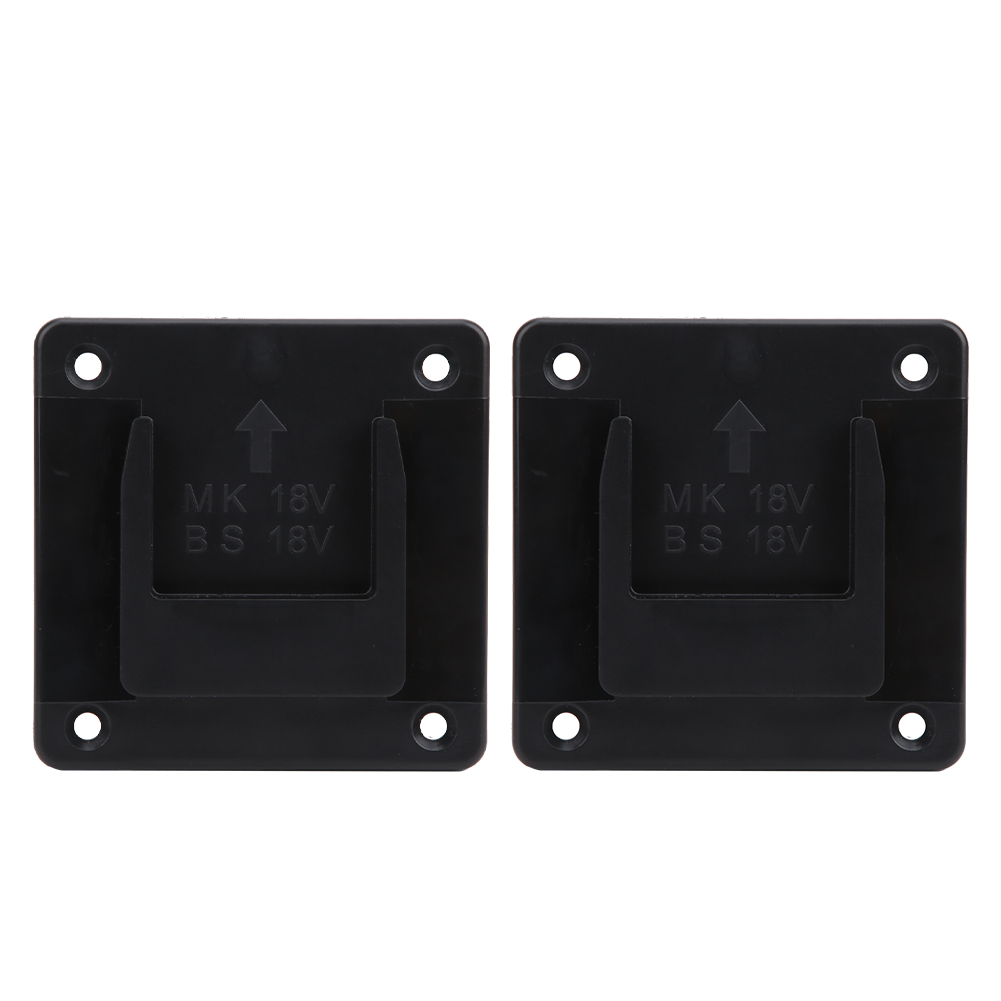Support mural pour perceuse 18V, ABS+PC, fixation par vis à tête fraisée, lot de 2