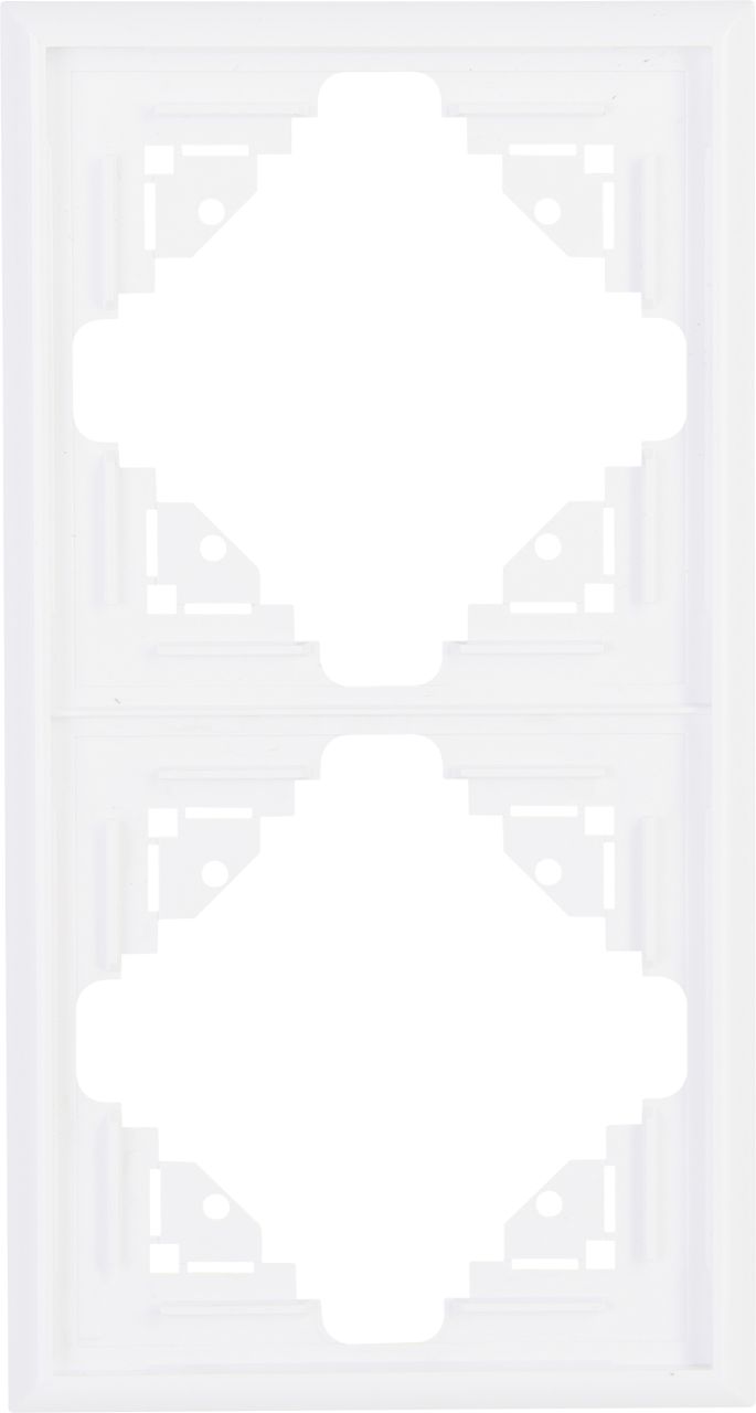 Kopp - Abdeckrahmen 2-fach Malta, Arktisweiß, 309213066