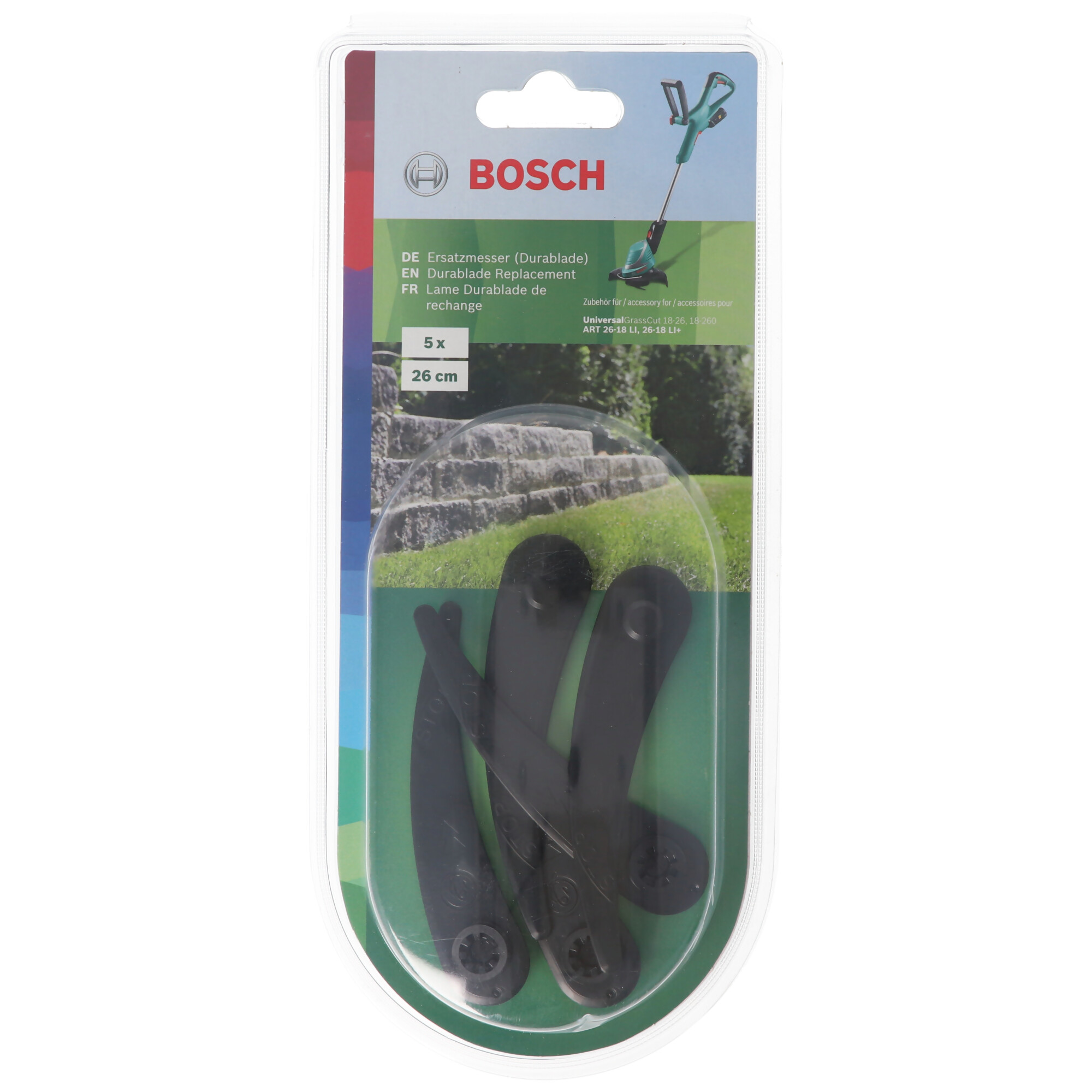 Bosch Schwarz Home And Garden F016800372 Ersatzmesser Set Passend Für (Modell Rasentrimmer): Art 26-18