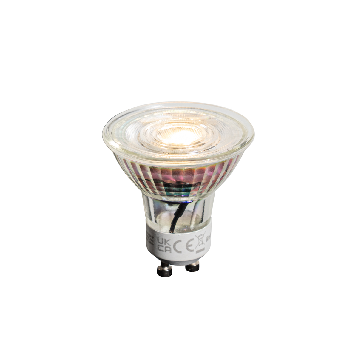 Luedd Gu10 50mm Dimmable In Kelvin Led Bulb Clear 4.5w 345 Lm 2000-2700k