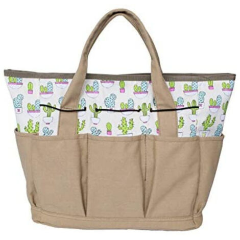 Sac à outils de jardin en toile résistante et imperméable, 8 poches extérieures, format 30,5 × 16 × 26 cm