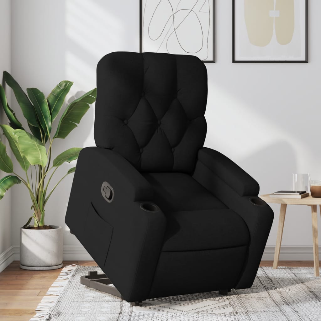Schwarz Relaxsessel Mit Aufstehhilfe Stoff Vidaxl704346 - Bild 2