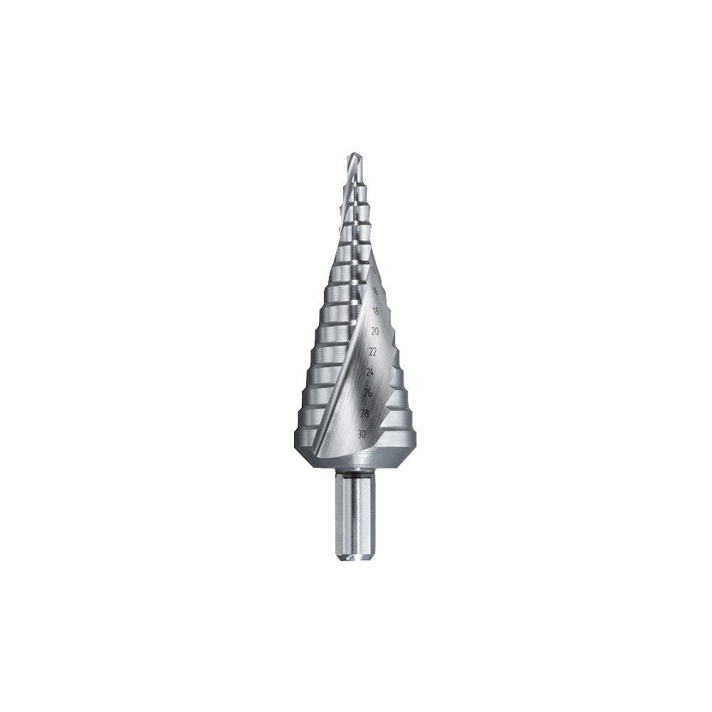 Foret étagé 114485 - diamètre minimal (d) 4 mm - diamètre maximal (d) 30 mm - longueur utile 77 mm — photo de l’offre ManoMano