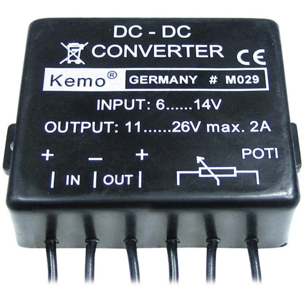 Kemo M029 Gleichspannungswandler Baustein Eingangsspannung (Bereich): 6 - 14 V/Dc Ausgangsspannung (