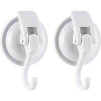 Crochets à ventouse sans perçage en ABS, blanc, lot de 2
