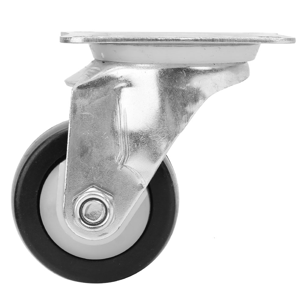 Roulette pivotante 2 pouces en TPU, roulement 6001ZZ, fixation 4 trous, lot de 2