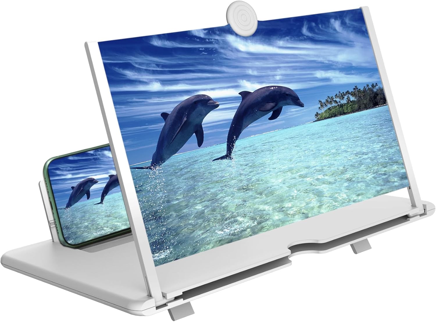 Loupe d'écran pliable pour smartphone 16", amplification HD 3D, protection anti-lumière bleue