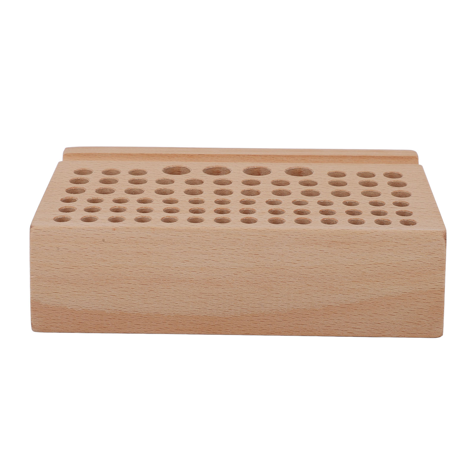 Support en bois pour outils de maroquinerie, 76 trous, hêtre durable, porte-poinçons