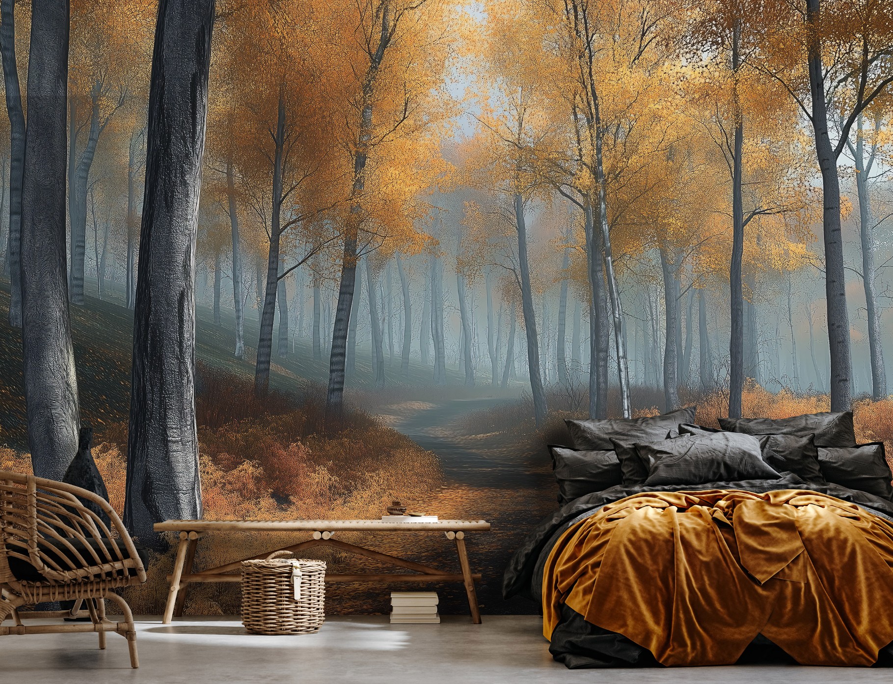Wallarena Fototapete Wald Bäume Natur 3d-optik, Für Wohnzimmer Und Schlafzimmer, 400 X 280 Cm – Komplettset Inkl. Kleister & Anleitung