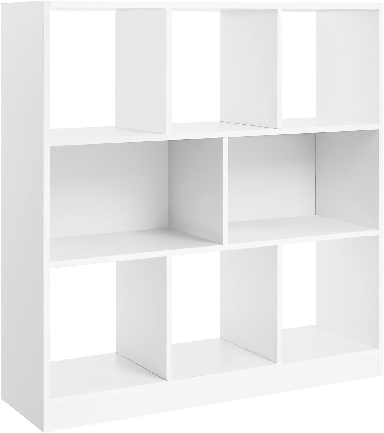 Bibliothèque, Étagère, Meuble De Rangement Avec Compartiments Ouverts, Pour Salon, Chambre, Bureau, Cloison Séparateur, 97,5 X 30 X 100 Cm, Blanc Par Songmics Lbc52wt - Vasagle