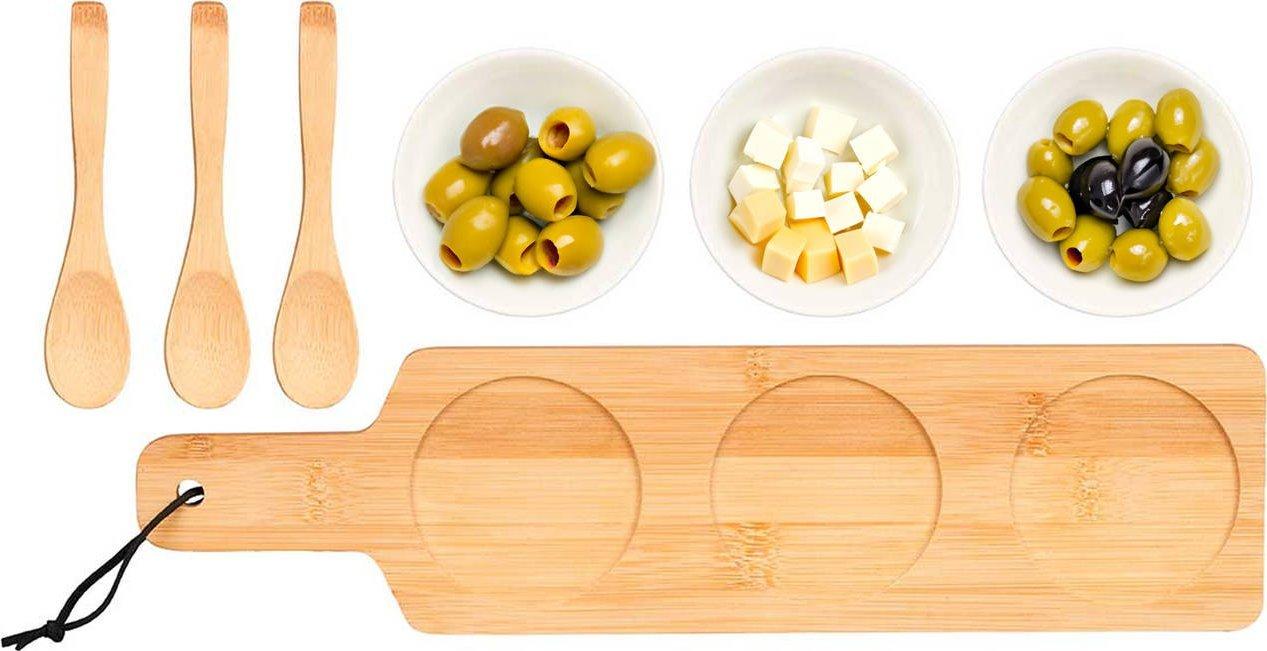 Servierset Kinvara Bumy Weiß 39 X 10 Cm Porzellan