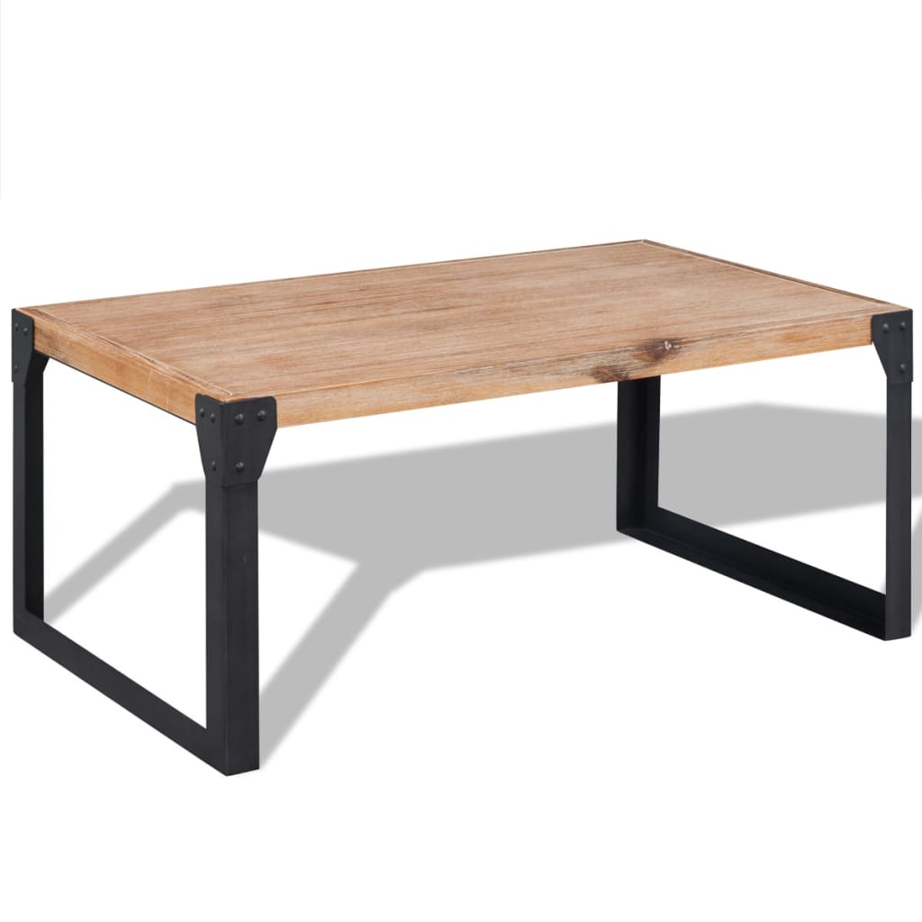 Vidaxl – Table Basse Fixe En Bois D'Acacia Massif 100x60x45 Cm