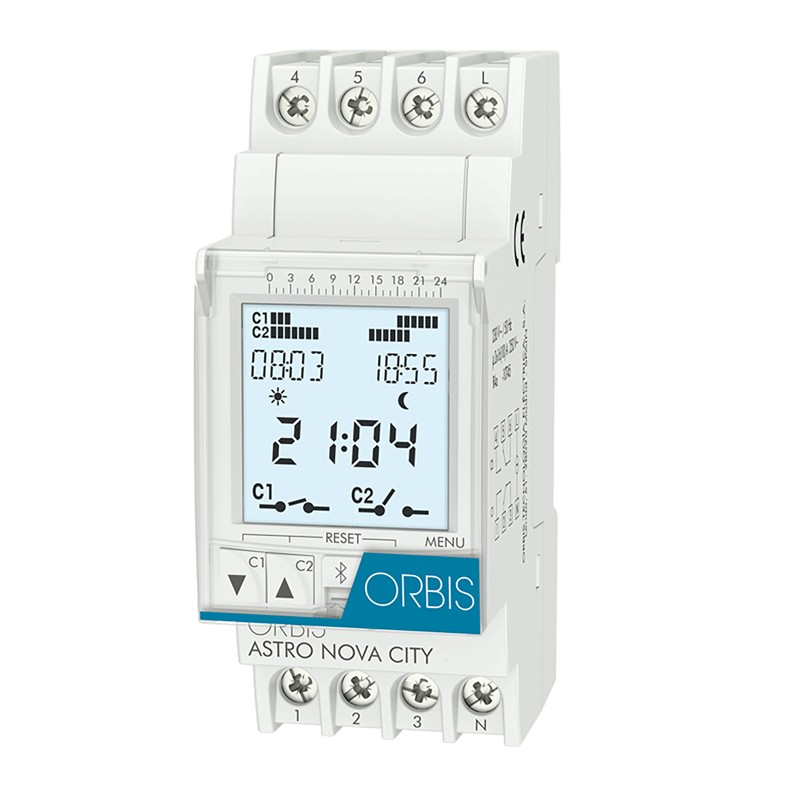 Orbis - Zeitschalttechnik Astro Nova City 230 V Hutschienen-Zeitschaltuhr Digital 230 V/Ac