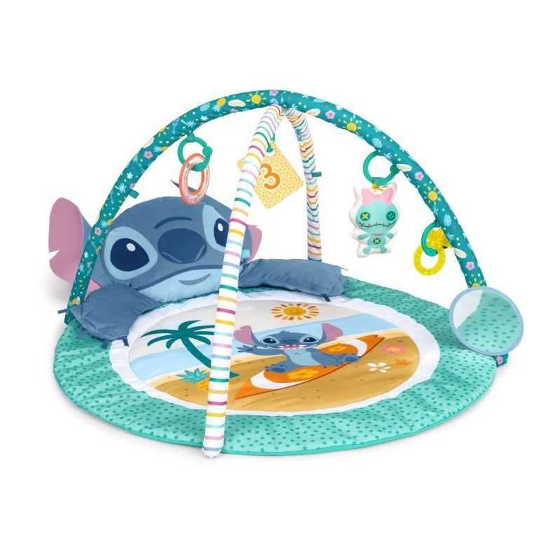 Bright Starts Disney Baby - Stitch - Baby Play Mat. Evolving. Arch With Sensory Toys. Plush Toy. Mirror. Stitch Cushion. Rattle 074451174467