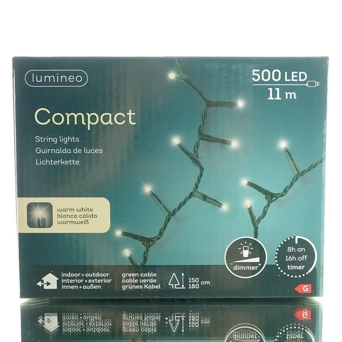 Grün Kaemingk - Lumineo Led Lichterkette Compact 1.100 Cm 500 Lichter Warmweiß - Bild 4