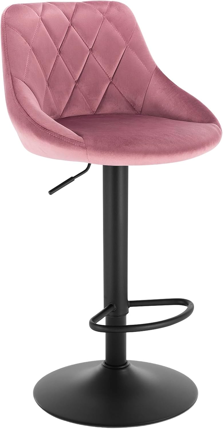 Woltu - Tabouret De Bar En Velours Tabouret Pour Bar-bistro Avec