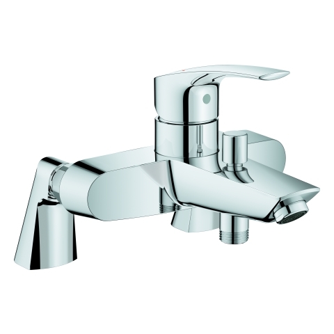 Grohe Grau Wannen-Einhebelmischer Eurosmart 1/2", Standmontage, Chrom