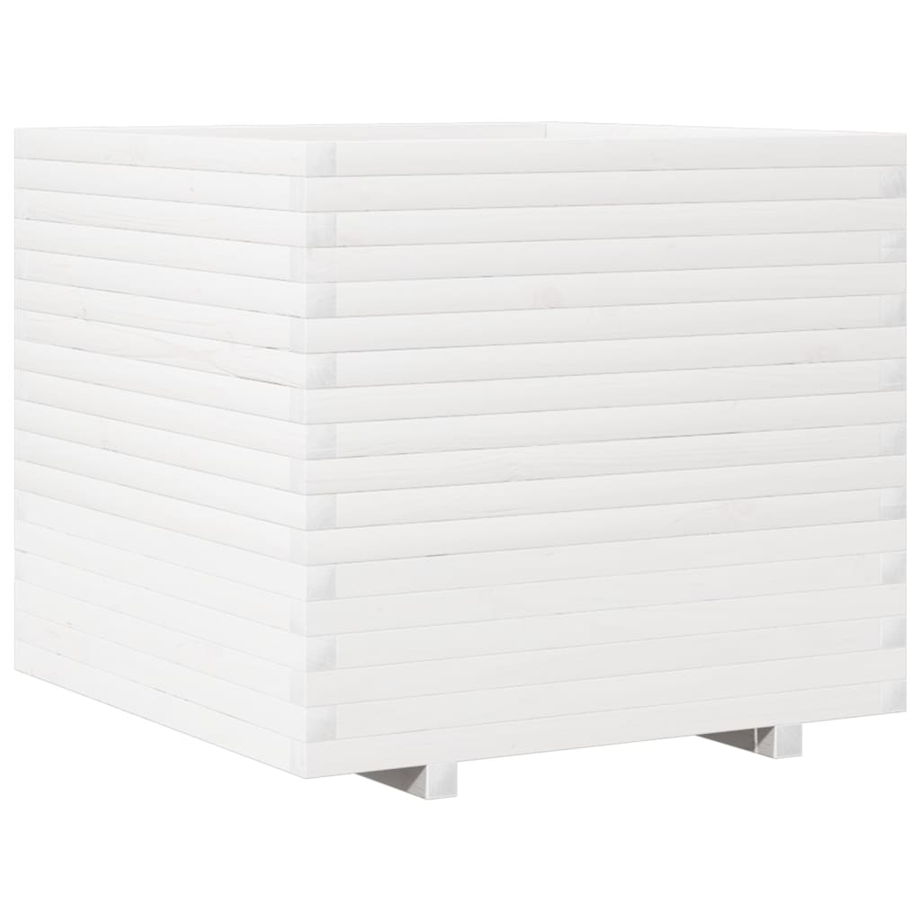 VidaXL - Jardinière bois de pin, One Size, Blanc
