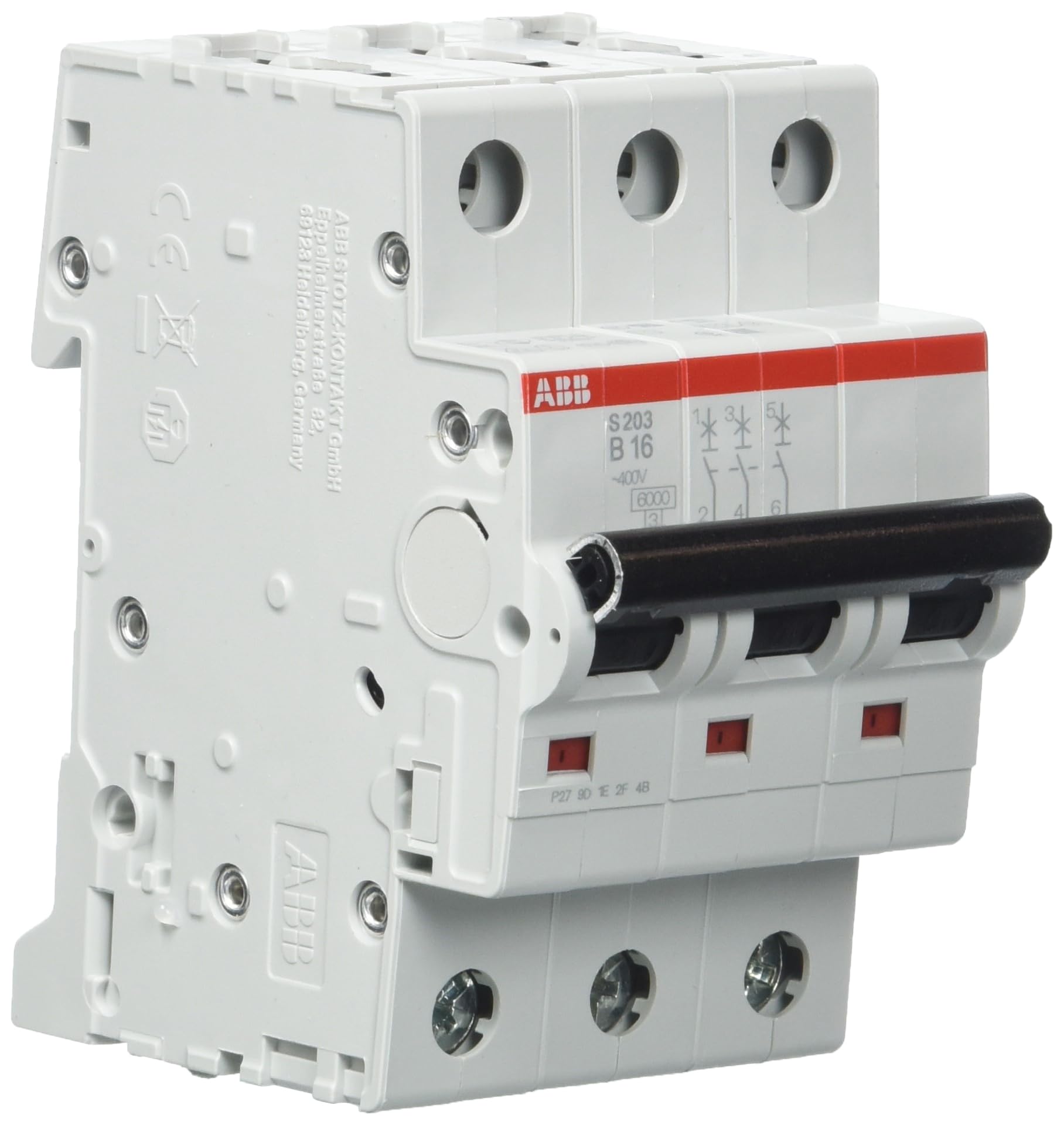 ABB 2CDS253001R0165 S203-B16 Circuit Breaker 3-Pin 16A 3-Pole 230/400V