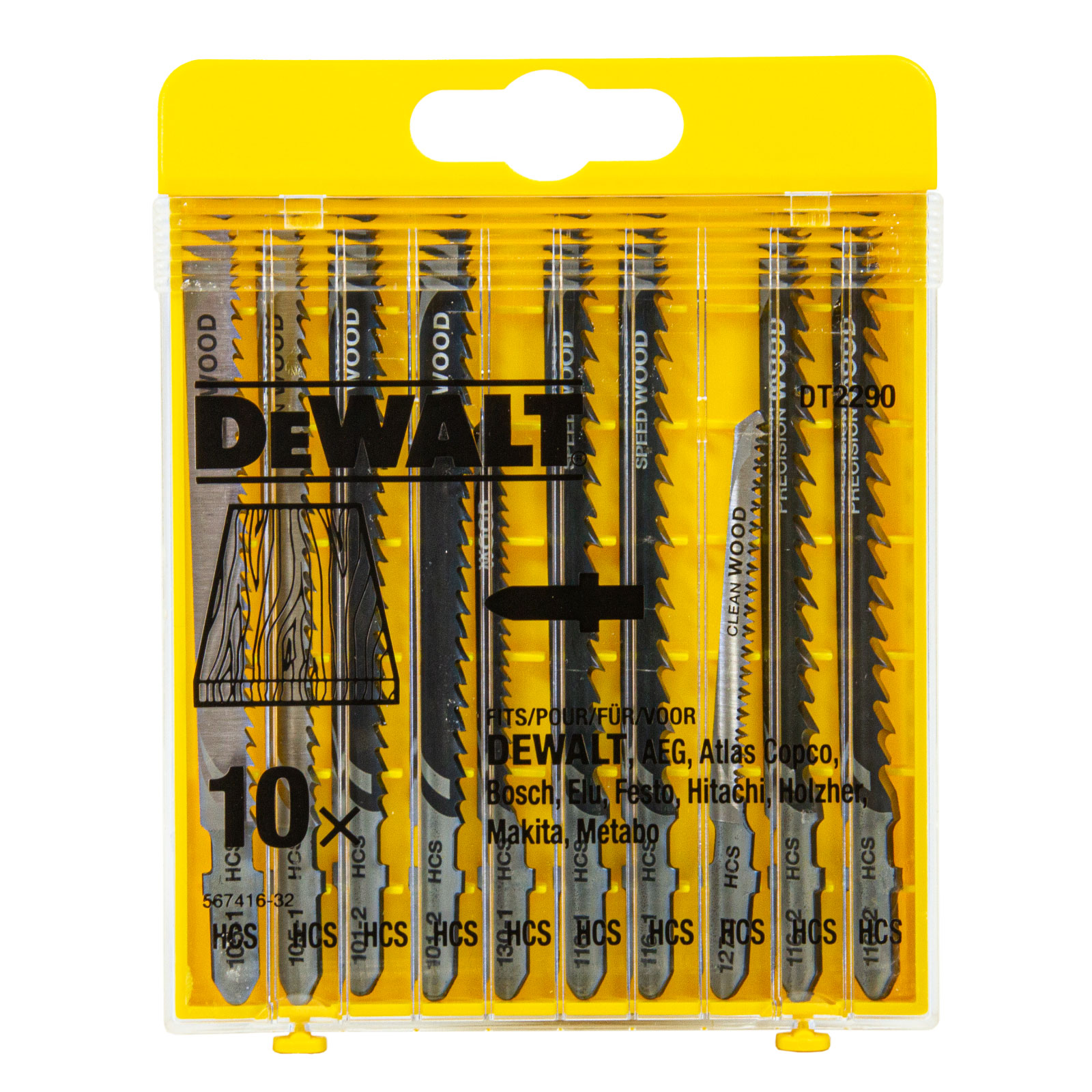 DeWALT DT2290-QZ, Stichsägeblatt, Metall, Holz, Hochgeschwindigkeitsstahl (HSS), Schwarz, Grau, 10 Stück(e) - Bild 3