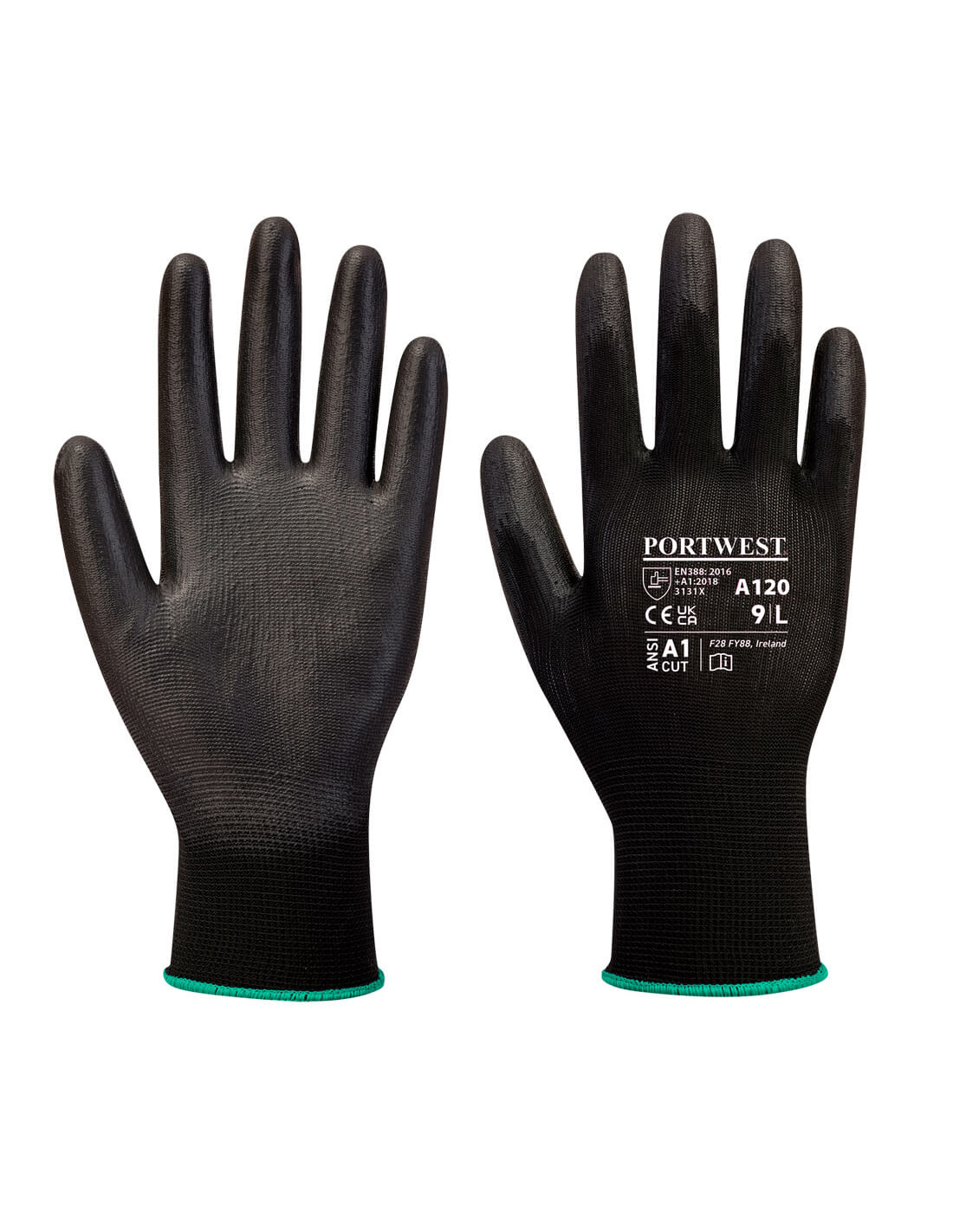 Portwest Pu-Beschichtete Handschuhe Schwarz S - Größe 7 - Bild 3