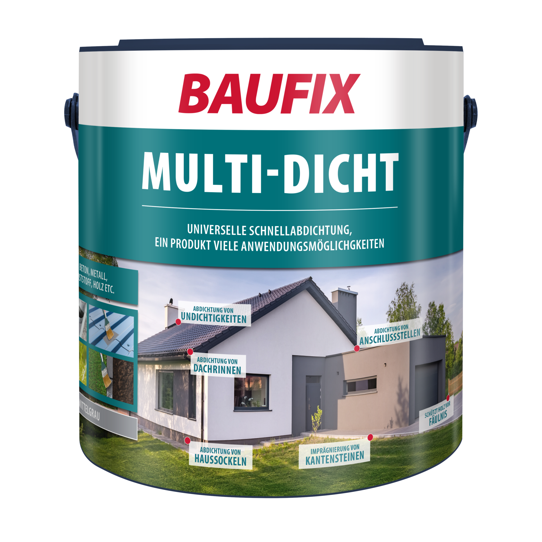 Baufix Multi-dicht Mittelgrau, 3 Kg, Dichtmasse