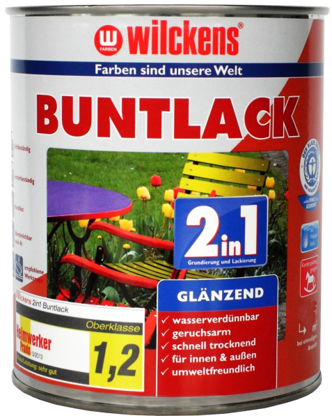 Wilckens Buntlack 2in1 Ral1015 Hellelfenbein Glänzend 0,75l 10411500050
