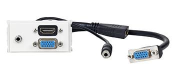 Vivolink Weiß Ausgang Hdmi + Vga + Aud-Panel