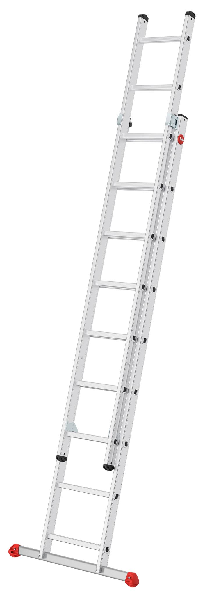 Hailo Silber Leiter + Gerüst, S80 Profistep Duo, Aluminium-Schiebeleiter 2-Teilig, 2X9 Sprossen (Regalleiter, 600 Cm) - Image 6