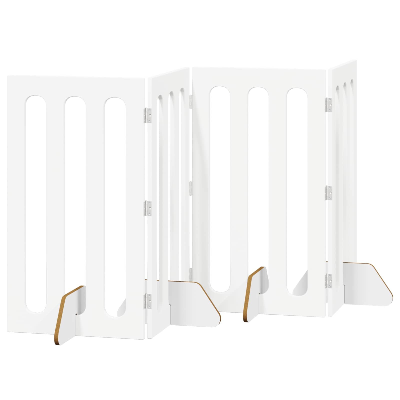 Vidaxl Folding Pet Fence 4 Pcs White 201 X 38 X 90 Cm Engineered Wood 8721364674622