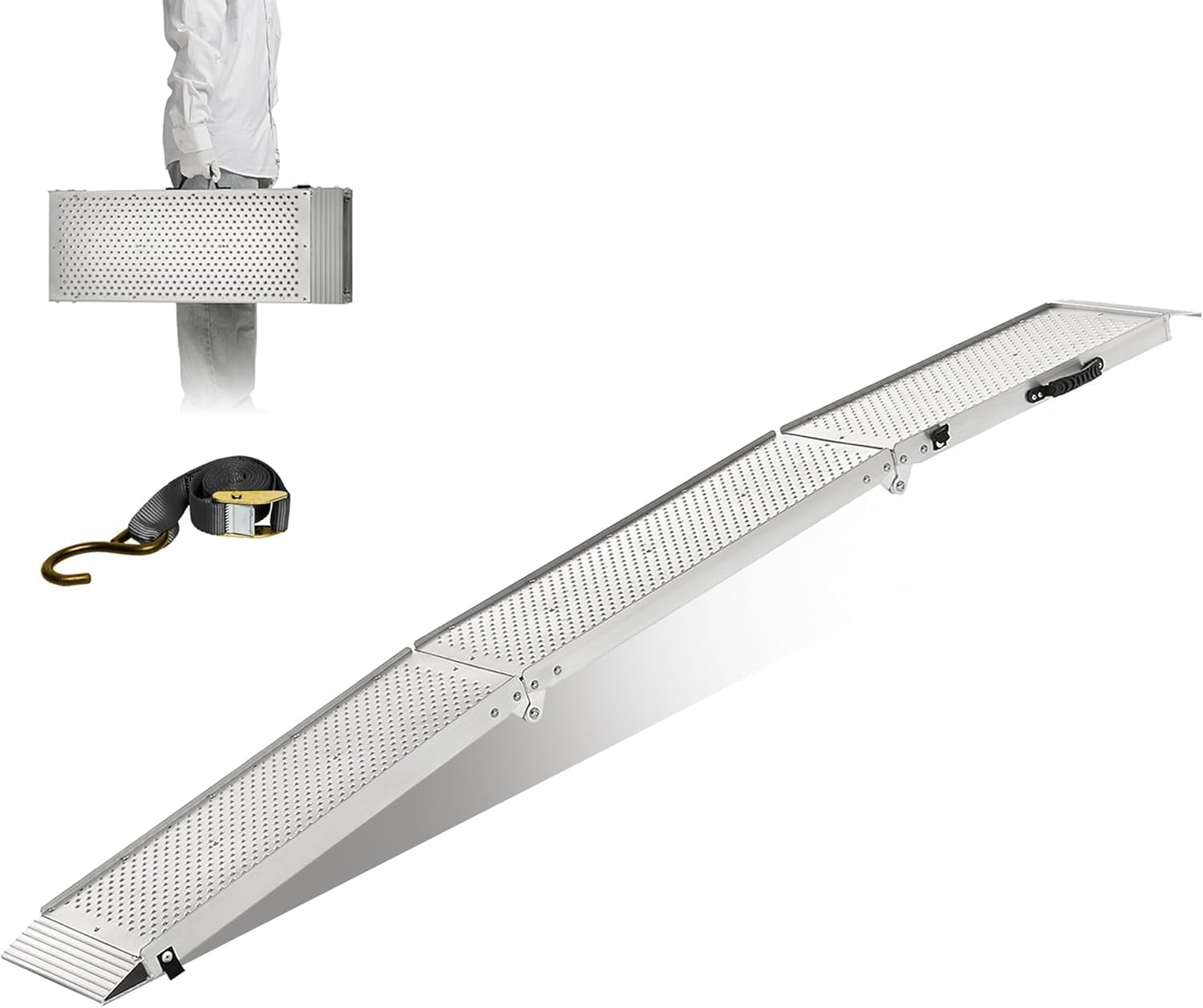 Rampe de chargement pour remorque en aluminium, charge 340 kg, pour moto