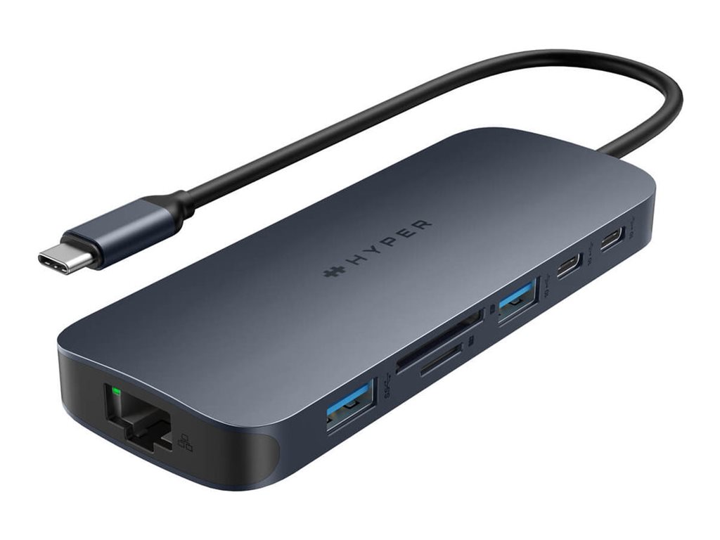 Schwarz Hyperdrive Ecosmart Gen.2 Dual Hdmi Usb-C 11-In-1 Hub Mit 140 W Und Pd3.1 Pass-Thru – Für Mst-Fähige Geräte - Bild 8