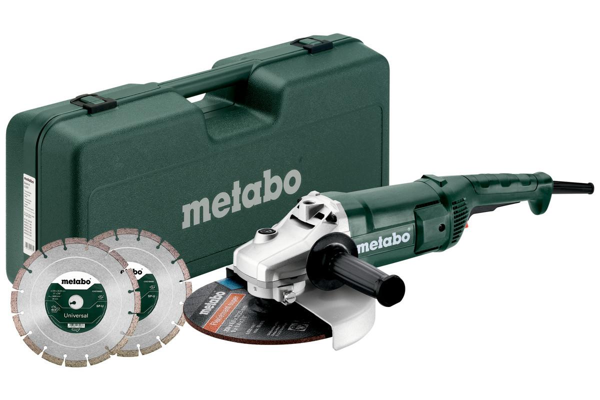 Metabometabo-winkelschleifer-set We 2200-230 Inkl. 2 Schleifscheiben Im --koffer - 2200w - 230mm
